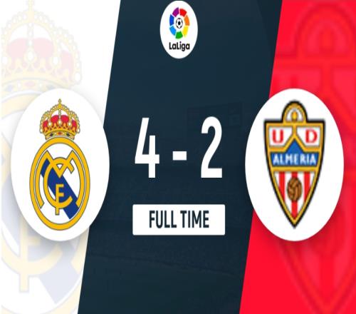 皇马4-2阿尔梅里亚