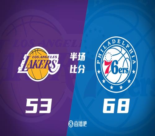 詹眉25分&西帝37分13助76人半场13记三分领先湖人15分