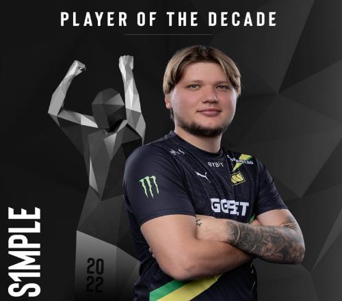 实至名归！s1mple荣获 2012-2022 CSGO十年最佳选手