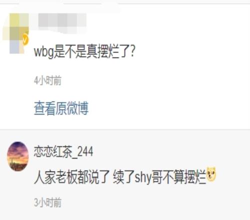 暗示WBG没后续大引援？恋恋红茶：老板都说 签Theshy就不算摆烂