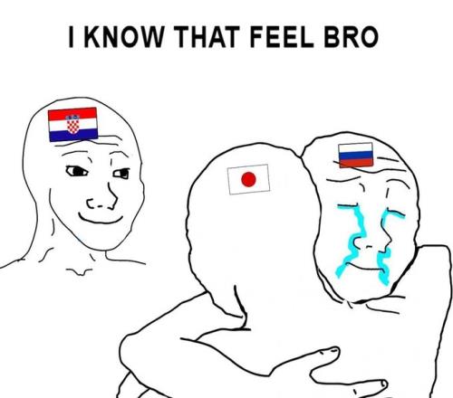 日本点球大战遭克罗地亚淘汰,俄罗斯队官推整活:我懂你们的感受