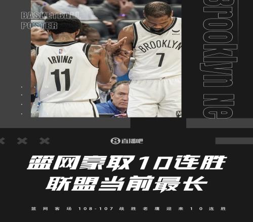 一“网”无前!篮网射鹰迎来10连胜 联盟现存最长连胜