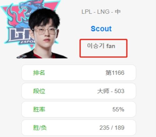 暗示自己被PUA？网友透露Scout韩服新ID—李昇基粉丝含有特殊意义