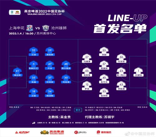 上海申花vs沧州雄狮首发:全华班PK单外援,双方共11名U21出战