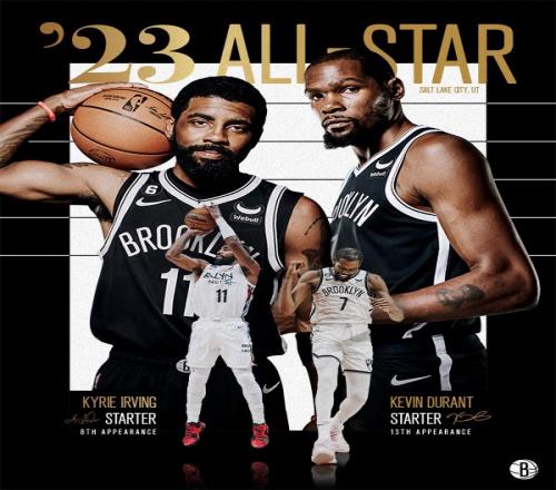KD&欧文双双入选!篮网成联盟唯一一支两人入选全明星首发的球队