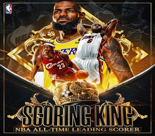 牌面拉满！NBA官推头像更新为王冠 简介是“詹姆斯—历史得分王”