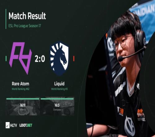 CN CSGO之光!中国战队RA在EPL17首战爆冷碾压世界第三Liquid