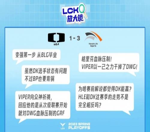 LCK放大镜HLE战胜DK韩网热评：变强第一步先从BLG毕业