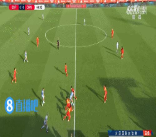 中国女足落后,珍妮弗1v4闪转腾挪送直塞策动,特蕾莎世界波破门