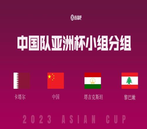 国足碰东道主！亚洲杯A组：卡塔尔、中国、塔吉克斯坦、黎巴嫩