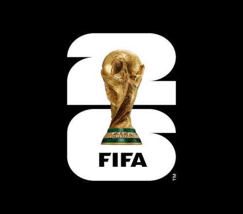 官方公布2026年美加墨世界杯会徽,白色数字26+大力神杯组合而成