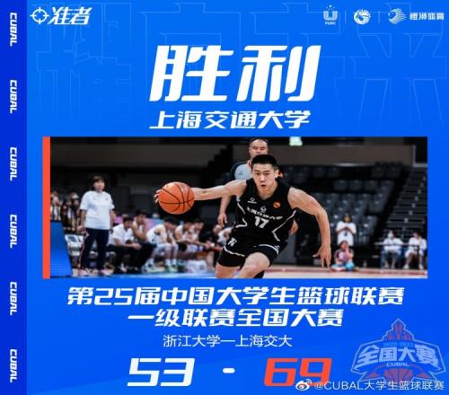 CUBAL全国淘汰赛陈天灿7分上海交大击败浙江大学