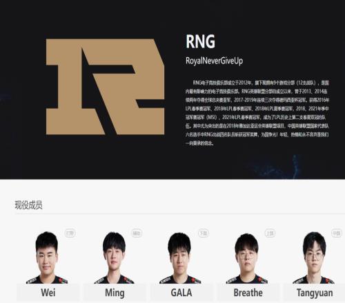 官网搞乌龙RNG大名单GALA、Ming回归夏季赛能见到这双人组吗