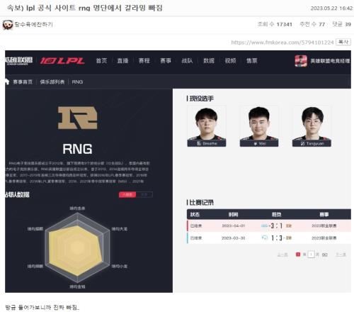 韩网热议RNG名单：终于要解散了吗WeiLCKCome！