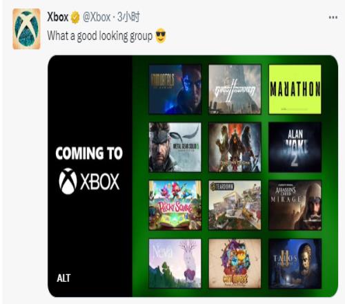 Xbox官推：PS发布会公开的12款游戏都将登陆Xbox平台！