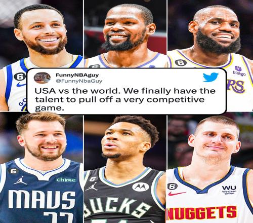 美国队vs世界队!库里+KD+詹姆斯对决77+字母+约基奇你选谁赢