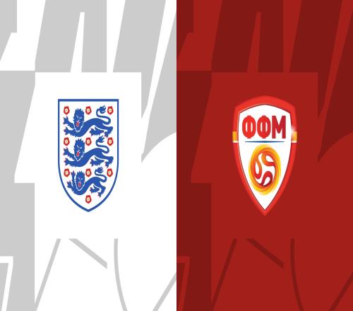 英格兰vs北马其顿首发：萨卡、马奎尔先发阿诺德身披10号