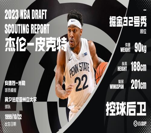 背打型控卫重现江湖！皮克特用大屁股开辟进入NBA的道路