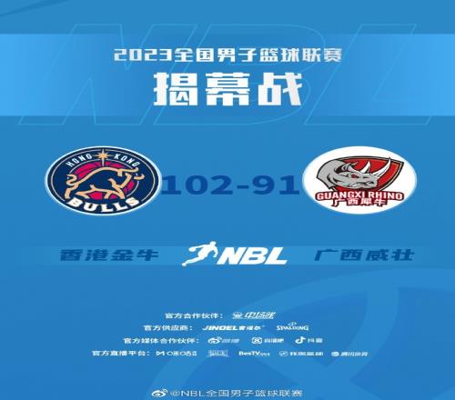 2023赛季NBL联赛揭幕战香港金牛10291战胜卫冕冠军广西威壮