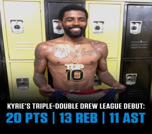 20分13板11助!欧文成德鲁联赛历史首位砍下三双的NBA球员
