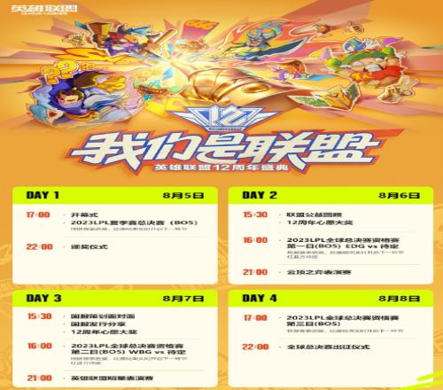 LPL官方:夏决8月5号17点EDG、WBG所在冒泡赛胜、败者组在16点