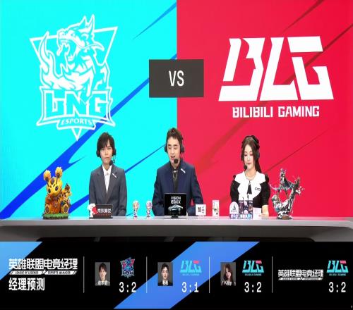 赛前解说预测：仅赵志铭一人看好LNG能够获胜Kitty预测BLG打满获胜