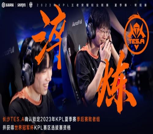 KPL官方:TES锁定季后赛败者组