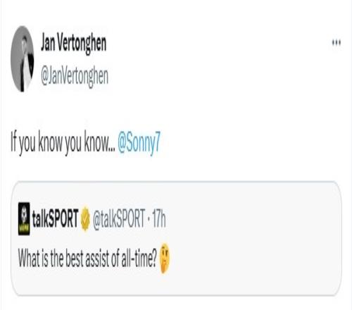 talkSPORT话题讨论哪个是世纪助攻,维尔通亨孙兴慜:懂的都懂