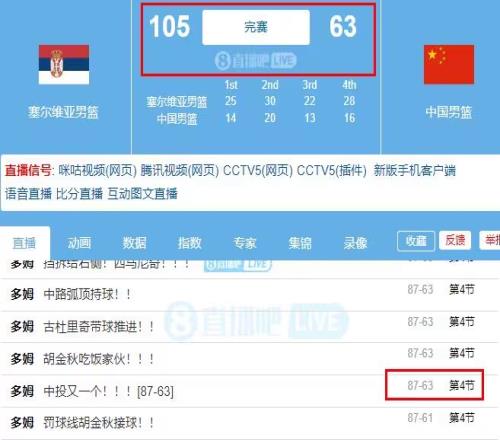 老铁往死里打啊！塞尔维亚末节最后一波180刷到42分分差