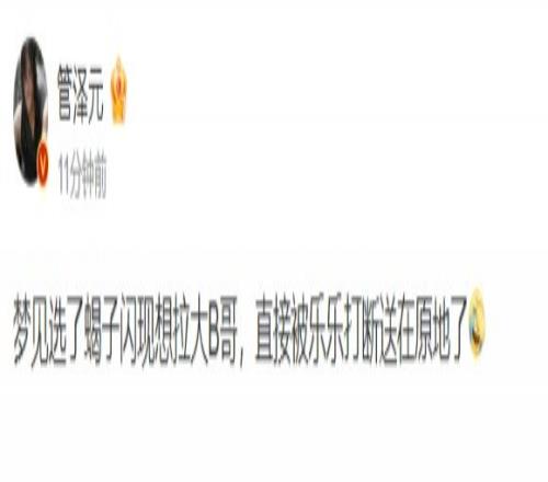 管泽元：梦见选了蝎子闪现想拉大B哥直接被乐乐打断送在原地