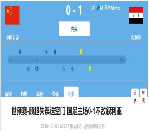 死去的记忆又在攻击我国足上次主场01叙利亚，送礼主角已经进去了...