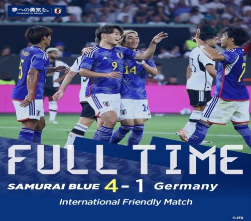 同样上升1位连胜德国土耳其后,日本实时FIFA排名来到第19