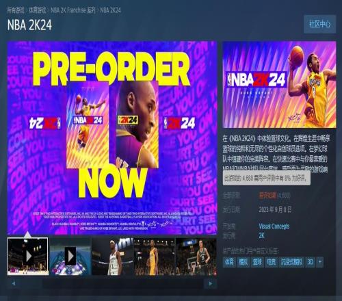 再创新低！《NBA2K24》成Steam最烂游戏好评率仅为8%