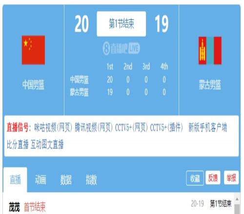中国男篮第一节2019蒙古男篮,相当于中国男足半场00孟加拉国