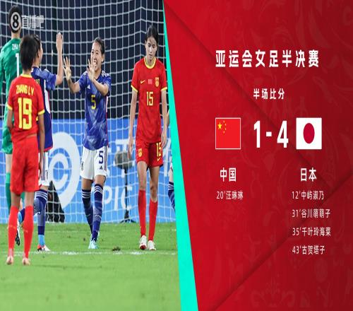 半场中国女足14日本女足女足后防溃败对手4次射门4个进球