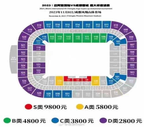 球票分五档，最贵9800苗原：谁说超大杯的会比北京便宜来着