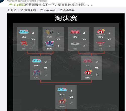 BLG粉丝幻想S13如果四强BLG赢LNGWBG赢JDG最后夺冠就好了
