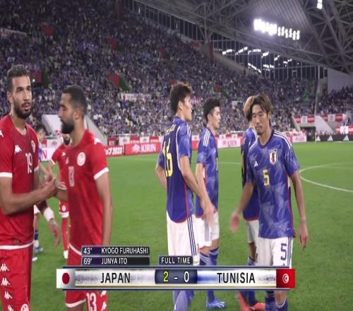 压制！突尼斯仅1射门0射正！日本vs突尼斯全场数据：射门171