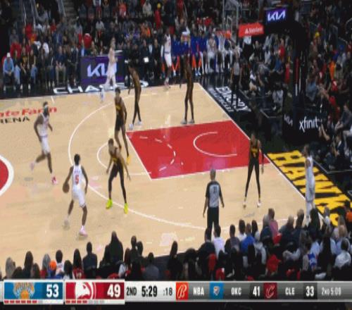 NBA官方：布伦森因在投篮出手后假摔被罚款2000美元