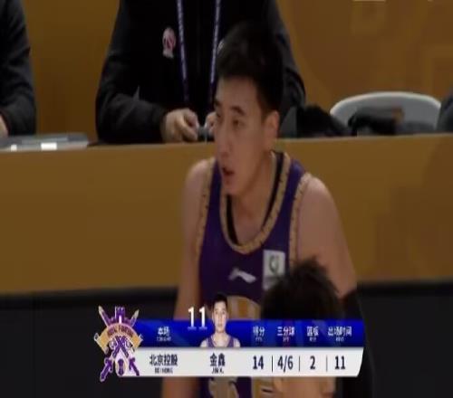 手感火热!金鑫半场三分6中4贡献14分