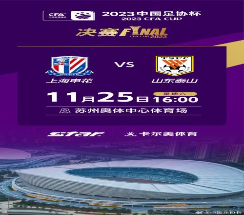 官方:泰山vs申花的足协杯决赛将于11月25日1600进行