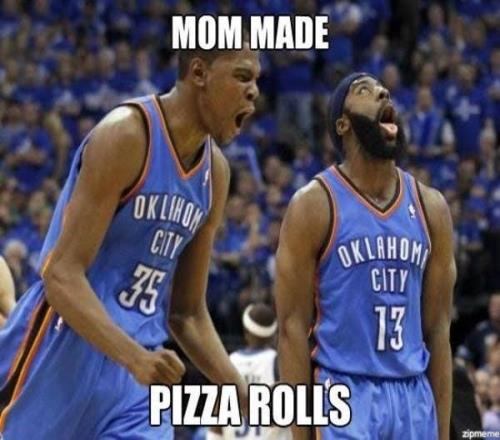 ThunderUp!霍姆格伦转与昔日哈登&KD怒吼对比图