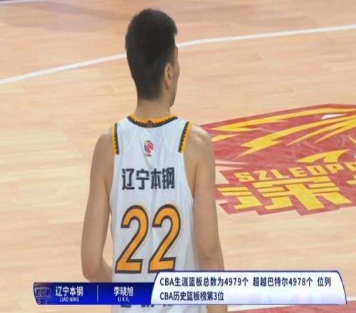 里程碑!李晓旭奋力拼篮板总数4979个&超越巴特尔列篮板榜第3位