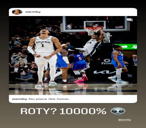 来自姆总的盛赞！姆巴佩夸文班亚马：最佳新秀10000%外星人