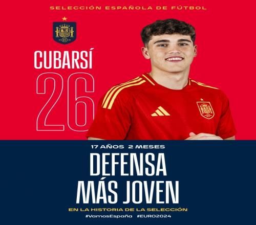 17岁2个月！库巴西成为西班牙队首秀最年轻后卫