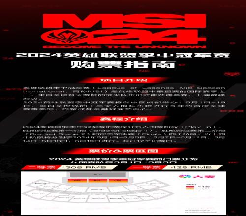 2024成都MSI购票指南：全部比赛日门票将于4月2日14点开启预售
