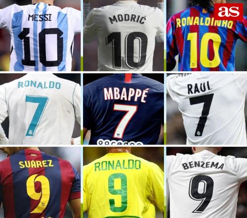 足坛最负盛名的号码10号+7号+9号，每行一人以下球员你选谁