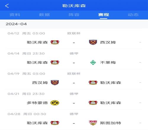 下周主场夺冠药厂14日主场迎战不莱梅,取胜即提前5轮夺冠