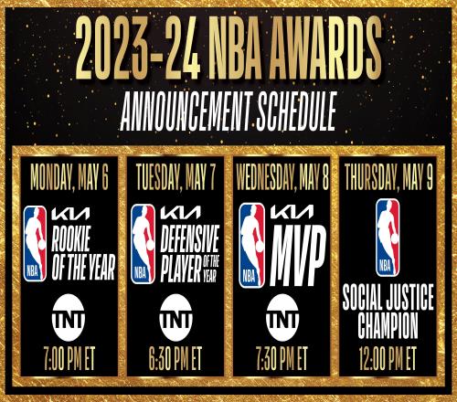 重头戏来咯！NBA将在未来三天分别公布年度最佳新秀&DPOY&MVP