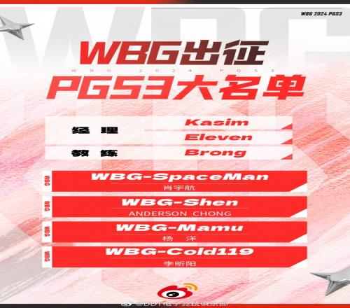 WBG官方公告：DDT战队改名WBGPUBG分部